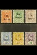 OFFICIALS  1903-04 "On Service" Overprints Complete Set, SG O22/27, Very Fine Mint, Fresh. (6 Stamps) For More... - Ceylon (...-1947)