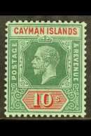 1912-20  10s Deep Green & Red On Green, SG 52, Very Fine Mint, Fresh. For More Images, Please Visit... - Kaimaninseln