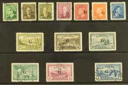 OFFICIALS  1950-52 Complete Set With "G" Overprint, SG O178/O190, Very Fine Used. (13 Stamps) For More Images,... - Other & Unclassified