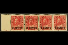 1926  2c On 3c Carmine Surcharge, SG 264, Fine/very Fine Used Horizontal Marginal STRIP Of 4, Very Fresh &... - Other & Unclassified