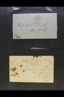 1847-1865 MAIL TO THE UNITED STATES.  An Interesting Group Of Stampless Covers & Entire Letters Addressed To... - Other & Unclassified