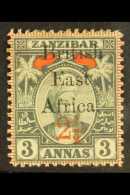 1897  2½ On 3a Grey And Red, Type 12 Surcharge, SG 89, Fresh Mint. For More Images, Please Visit... - Britisch-Ostafrika