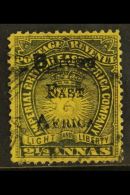1895  2½a Black On Bright Yellow "British East Africa" Overprint Wiggins Teape Paper Showing Full "11"... - British East Africa