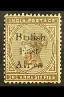 1895  2½ On 1½a Sepia, Type 12 Surcharge In Brown-red, Fresh Mint, See SG Footnote. For More... - Britisch-Ostafrika