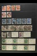 1876-7  ROULETTED USED COLLECTION - MANY INTERESTING POSTMARKS - All Values Represented With 10r X4, All Cork... - Altri & Non Classificati