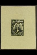 1910 (CIRCA) IMPERF DIE PROOF FOR UNADOPTED DESIGN.  Die Proof For 5c Value Showing A Portrait Printed In Black... - Bolivien