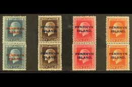 1917-20  Vertical Pairs With Mixed Perfs, The Complete Set, SG 24b/27b, Very Fine Mint (4 Pairs) For More Images,... - Penrhyn