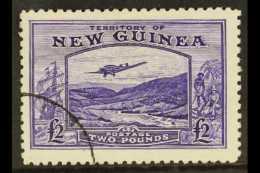 1935  £2 Bright Violet "Bulolo Goldfields", SG 204, Very Fine And Fresh Used. For More Images, Please Visit... - Papua-Neuguinea