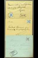 POSTAL HISTORY  Group Of Three 1918 Covers, Each Franked With Single 1p Ultramarine In Different Shades, All... - Palästina