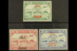 JORDAN OCCUPATION  1949 4m Green, 10m Carmine And 20m Blue UPU All Three Stamps With DOUBLE OVERPRINTS, SG P31c,... - Palästina