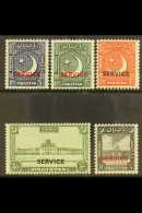 OFFICIALS  1949 Service Overprint Set, SG O27/31, Very Fine NHM. (5 Stamps) For More Images, Please Visit... - Pakistan