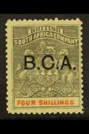 1891-5  4s Grey-black & Vermilion, "B.C.A." Ovpt, SG 11, Fine Mint. For More Images, Please Visit... - Nyasaland (1907-1953)