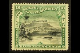 1897  18c Black And Green, Corrected Inscription, SG 110b, Fine Mint. For More Images, Please Visit... - Borneo Del Nord (...-1963)