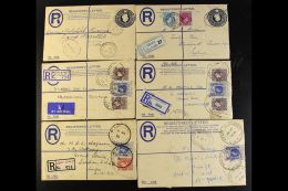 1938-53 KGVI REGISTERED ENVELOPES  3d Envelopes With Additional Stamps, Commercially Used Range Sent To GB Or... - Nigeria (...-1960)