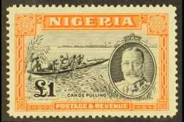 1936  KGV Pictorial Definitive £1 Black And Orange, SG 45, Very Fine Never Hinged Mint. For More Images,... - Nigeria (...-1960)
