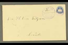 POSTAL STATIONERY 1895  5c Blue Envelope, H&G 29, Very Fine Commercially Used With "Granada / 30 SEP 1895"... - Nicaragua