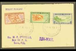 TOKELAU  1949 (Aug) Neat Envelope Bearing 1948 Pictorial Set, SG 1/3, Tied By Fakaofo Cds's, And Violet "First... - Sonstige & Ohne Zuordnung