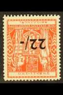 1950 POSTAL FISCAL  22/- On 22s Scarlet, Watermark Inverted, SG F216aw, Fine Mint. For More Images, Please Visit... - Other & Unclassified