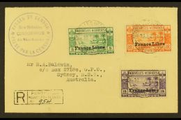 FRENCH  1941 (10 June) Registered Censored Cover To Australia Bearing 1941 5c, 10c & 15c "France Libre"... - Other & Unclassified