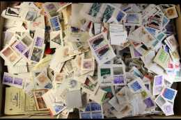 1980's/90's OFFICE CLIPPINGS  A Huge Quantity Of Fine/very Fine Used Stamps On Pieces, Filling A Large Carton.... - Other & Unclassified