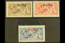 1916-23  De La Rue Seahorse High Values Set, SG 21/23, Mint, The 2s6d With Feint Tone Spot On The 2s6d Gum But A... - Nauru