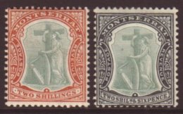 1908  2s Green And Orange & 2s6d Green And Black, SG 31/32, Very Fine Mint. (2 Stamps) For More Images,... - Montserrat