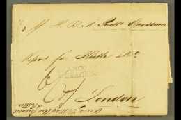 1833  (1 Apr) Entire Letter To England, Bearing Two-line "FRANCO EN / VERACRUZ" Mark, On Reverse London Dated... - Mexico