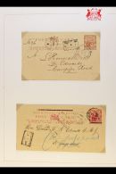 1901-02 USED POSTAL CARDS  Comprising 2c Brown On Buff And 2c On 8c Rose (2 Different), Two Tied By... - Mauritius (...-1967)