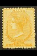 1871  ½d Yellow Orange, Perf 12½ Clean Cut, SG 15, Mint With Good Colour And Large Part Original... - Malta (...-1964)