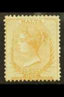 1860  ½d Buff On Blued Paper, SG 1, Mint With Good Colour And Large Part Gum, One Shorter Perf At Right, A... - Malta (...-1964)