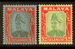 SELANGOR  1941 $1 & $2 Sultan Hisamud-din Alam Shah, SG 86/7, Very Fine Mint. (2 Stamps) For More Images,... - Other & Unclassified