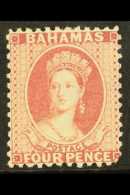 1882  4d Rose, Wmk CA, Perf 12, SG 41, Fresh Mint. Blunt Corner Perf Bottom Right Otherwise A Beautiful Stamp.... - Other & Unclassified