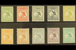1913-14  Kangaroo's First Watermark Set Complete To 1s, SG 1/11, Very Fine Lightly Hinged Mint. Beautifully Fresh... - Other & Unclassified