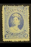 QUEENSLAND  1882-95 2s  Bright Blue, Watermark W5 On Thin Paper, SG 152, Mint. For More Images, Please Visit... - Other & Unclassified