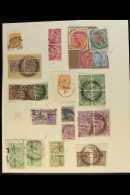INDIA USED AT ADEN.  A Beautiful Collection Of Indian QV To KGV Stamps Arranged On 5 Old Album Pages Including... - Aden (1854-1963)