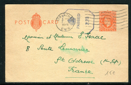 Grande Bretagne - Entier Postal De Streatham Pour La France En 1944 Avec Contrôle Postal -  Ref A95 - Stamped Stationery, Airletters & Aerogrammes