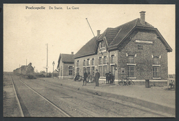 +++ CPA - POELCAPELLE - De Statie - La Gare - Train - Trein   // - Langemark-Poelkapelle