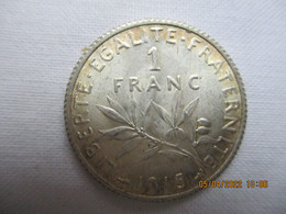France 1 Franc 1915 (silver) - 1 Franc