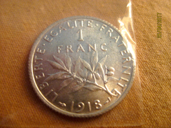 France 1 Franc 1918 (silver) - 1 Franc