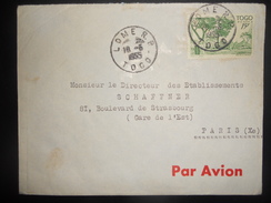 Togo Lettre De Lome 1955 Pour Paris - Cartas & Documentos