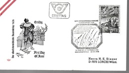 AUTRICHE    FDC    1976  Revolte Des Paysans De Haute Autriche Gravure - Grabados