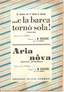 ...E LA BARCA TORNO' SOLA - ARIA NOVA	 Ruccione Fiorelli  Edizioni Suvini - Zerboni - Scholingsboek