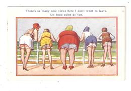 CPA HUMOUR Un Beau Point De Vue Many Nice Views Here I Don't Want To Leave 5 Femmes De Dos Postérieurs Bien Visibles - Humour