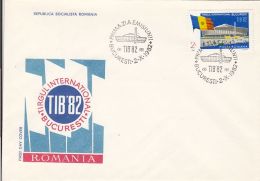 BUCHAREST INTERNATIONAL FAIR, EXHIBITION HALL, COVER FDC, 1982, ROMANIA - FDC