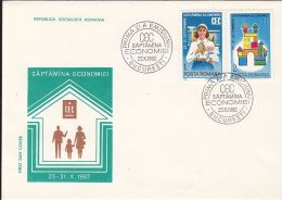 SAVINGS AND DEPOSITS BANK, SAVINGS WEEK, COVER FDC, 1982, ROMANIA - FDC