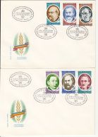 ANNIVERSARIES OF YEAR 1991, PERSONALITIES, COVER FDC, 2X, 1991, ROMANIA - FDC