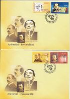 ANNIVERSARIES OF YEAR 2004, BABES, RIMBAUD, MACEDONSKI, DALI, COVER FDC, 2X, 2004, ROMANIA - FDC