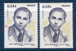 France - N° Yvert 4107/ Maury 4106  Guy Môquet, Variété 1 Fond Jaune Décalé + 1 Normal  Neufs Luxes - Ref A150 - Nuevos