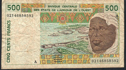 W.A.S. LETTER A  IVORY COST   P110Am 500 FRANCS (20)02  FINE NO P.h. ! - Elfenbeinküste (Côte D'Ivoire)