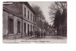 76 Cleres La Gare Hotel De La Gare Cachet 1910 , Etat Moyen - Clères